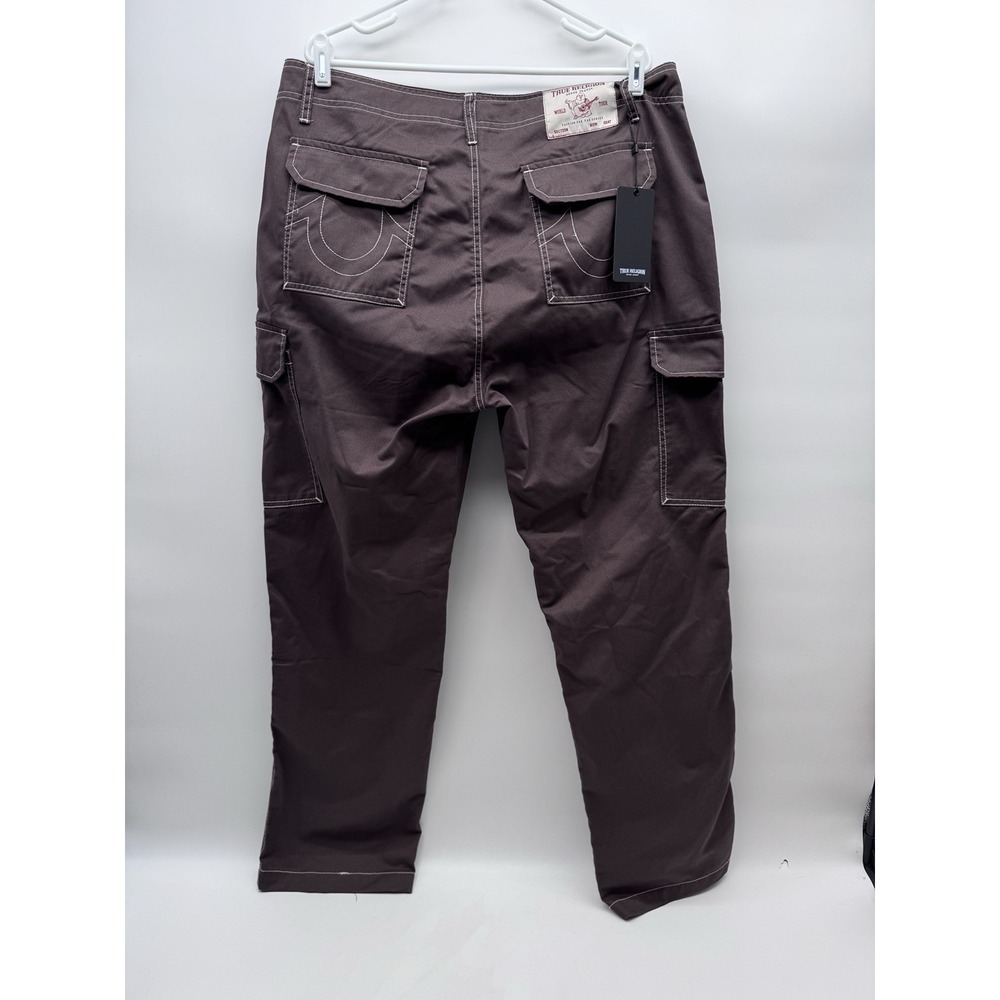 True Religion Jeans Men's Bracken Brown Baggy Cargo Pants Size 36 Y2K NWT